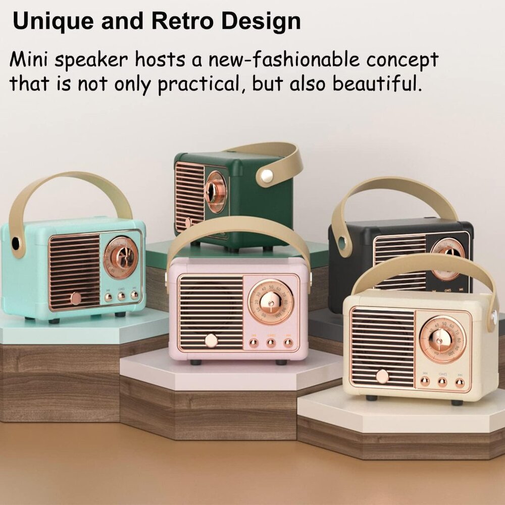 Retro Bluetooth Speaker, Portable Wireless Speake… - image 8